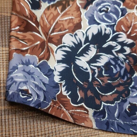 Fashion floral print button-down shirt size large - Picture 5 of 15